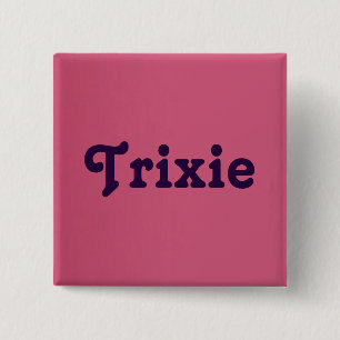 Badge Carré 5 Cm Bouton Trixie