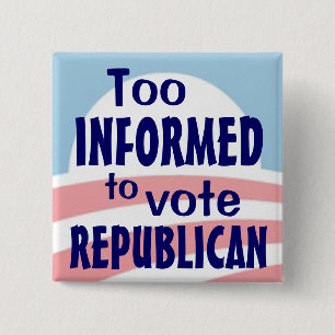 Badge Carré 5 Cm Bouton trop au courant