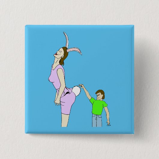 Badge Carré 5 Cm bouton trop flou (Devant)