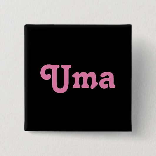 Badge Carré 5 Cm Bouton Uma (Devant)
