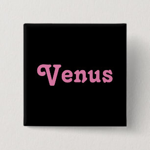 Badge Carré 5 Cm Bouton Vénus