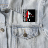 Badge Carré 5 Cm Bouton vilain mais intéressant d'impression de (En situation)