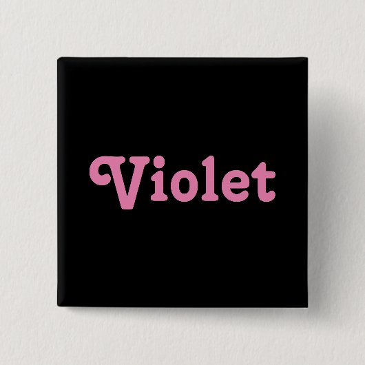 Badge Carré 5 Cm Bouton Violet (Devant)