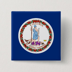 Badge Carré 5 Cm Bouton Virginia