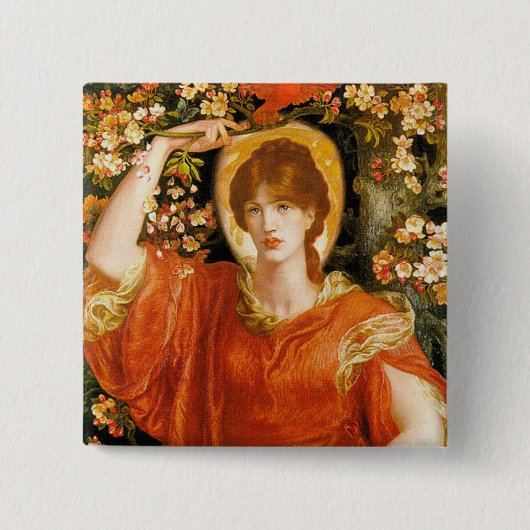 Badge Carré 5 Cm Bouton : Vision de Fiammetta (Devant)