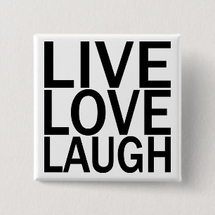 Badge Carré 5 Cm Bouton vivant de rire d'amour