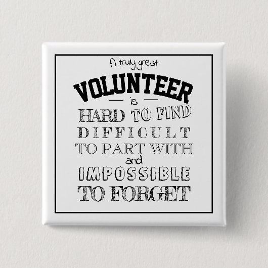 Badge Carré 5 Cm Bouton Volontaire Appréciation Merci cadeau (Devant)