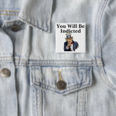 Badge Carré 5 Cm Bouton Vous Indiquera (En situation)