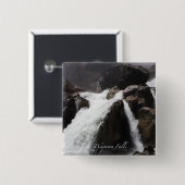 Badge Carré 5 Cm Bouton Wapama Falls (Devant & derrière)
