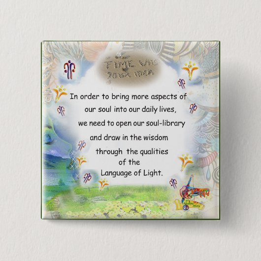 Badge Carré 5 Cm Bouton Wisdoms (Devant)