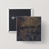 Badge Carré 5 Cm Bouton Zombies (Devant & derrière)