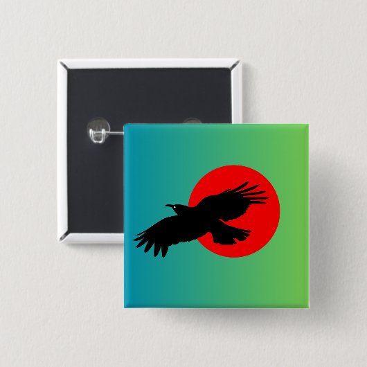 Badge Carré 5 Cm Boutons (Devant & derrière)