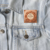 Badge Carré 5 Cm Boutons (En situation)