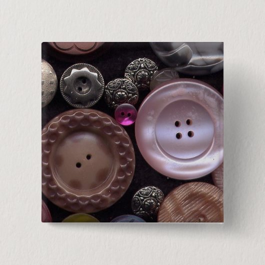 Badge Carré 5 Cm Boutons (Devant)