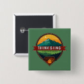 Badge Carré 5 Cm Boutons (Devant & derrière)