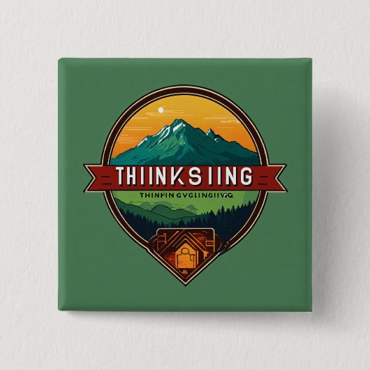 Badge Carré 5 Cm Boutons (Devant)