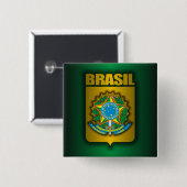 Badge Carré 5 Cm Boutons "Acier Brasil" (Devant & derrière)
