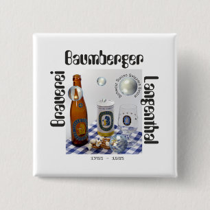Badge Carré 5 Cm Boutons Brauerei Baumberger Langenthal
