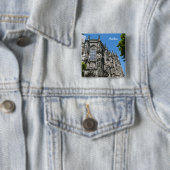 Badge Carré 5 Cm Boutons d'Aix-la-Chapelle (En situation)