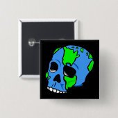 Badge Carré 5 Cm Boutons de jour de la terre (Devant & derrière)