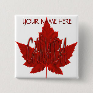 Badge Carré 5 Cm Boutons de souvenir du Canada Bouton personnalisé