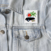 Badge Carré 5 Cm Boutons de ventilateur Käfer (En situation)