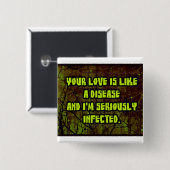 BADGE CARRÉ 5 CM BOUTONS DE VISITE (Devant & derrière)