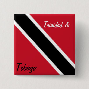 Badge Carré 5 Cm Boutons des Trinité-et-Tabago