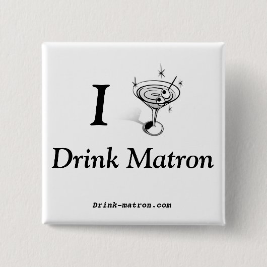 Badge Carré 5 Cm Boutons d'infirmière de boissons (Devant)