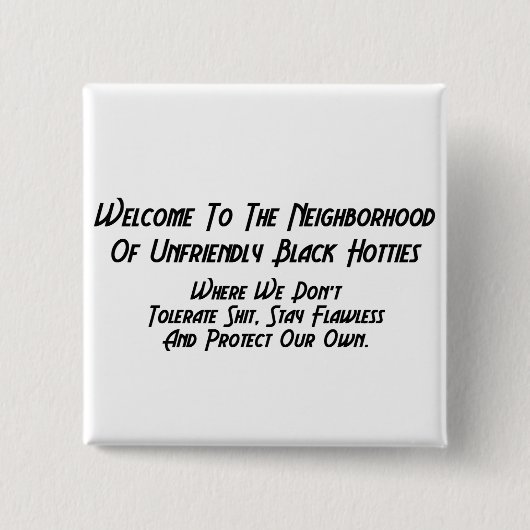 Badge Carré 5 Cm BOUTONS du NOIR TEXT| de WTNUBH| (Devant)