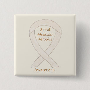 Badge Carré 5 Cm Boutons du ruban Sensibilisation à l'atrophie musc