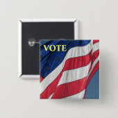 Badge Carré 5 Cm Boutons électoraux de campagne - Vote (Devant & derrière)