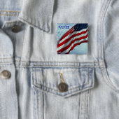 Badge Carré 5 Cm Boutons électoraux de campagne - Vote (En situation)