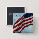 Badge Carré 5 Cm Boutons électoraux de campagne - Vote (Devant & derrière)