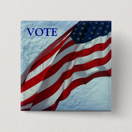 Badge Carré 5 Cm Boutons électoraux de campagne - Vote (Devant)