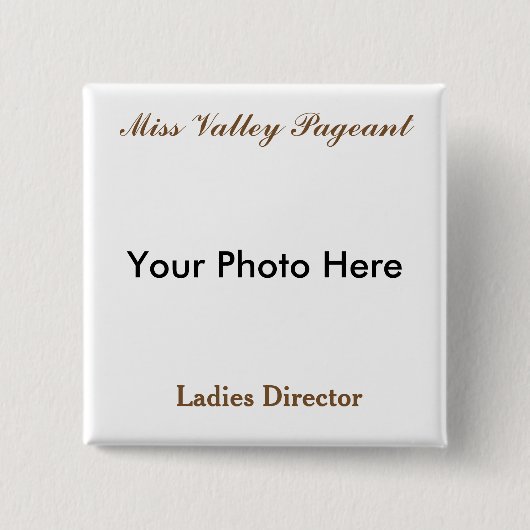 Badge Carré 5 Cm Boutons faits sur commande de reconstitution (Devant)