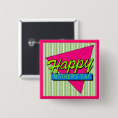 Badge Carré 5 Cm Boutons heureux du jour de mère (Devant & derrière)