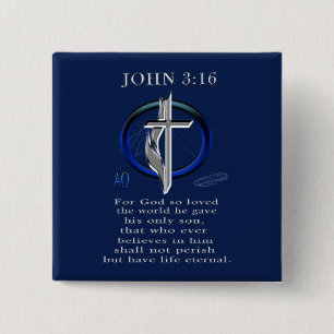 Badge Carré 5 Cm Boutons Jean 3:16