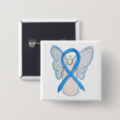 Badge Carré 5 Cm Boutons personnalisés d'angle de ruban de sensibil (Devant & derrière)