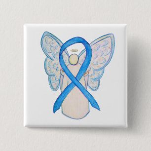Badge Carré 5 Cm Boutons personnalisés d'angle de ruban de sensibil