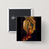 Badge Carré 5 Cm boutons tilma de guadalupe (Devant & derrière)
