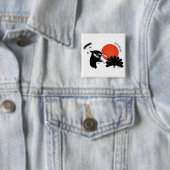 Badge Carré 5 Cm Boutons tornero (En situation)