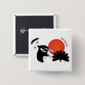 Badge Carré 5 Cm Boutons tornero (Devant & derrière)