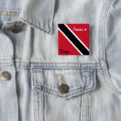 Badge Carré 5 Cm Boutons Trinidad et tobago (En situation)