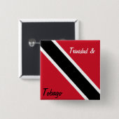 Badge Carré 5 Cm Boutons Trinidad et tobago (Devant & derrière)