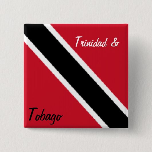 Badge Carré 5 Cm Boutons Trinidad et tobago (Devant)