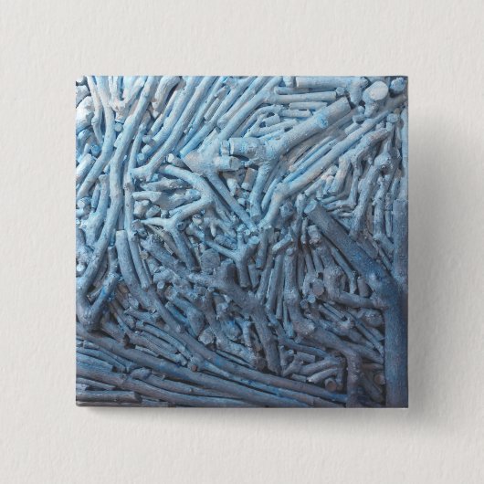 Badge Carré 5 Cm Bouts : Bleu (Devant)