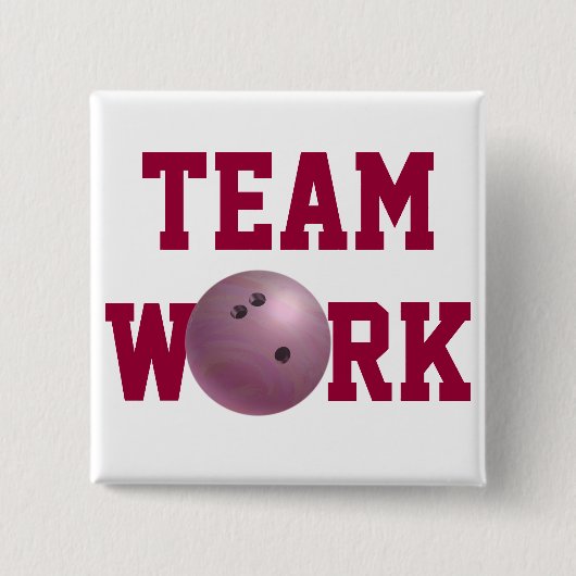 Badge Carré 5 Cm Bowling (Devant)