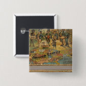 Badge Carré 5 Cm Box Dissected map, États-Unis (Devant & derrière)