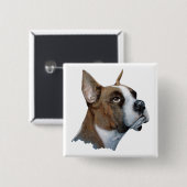 Badge Carré 5 Cm Boxer (Devant & derrière)